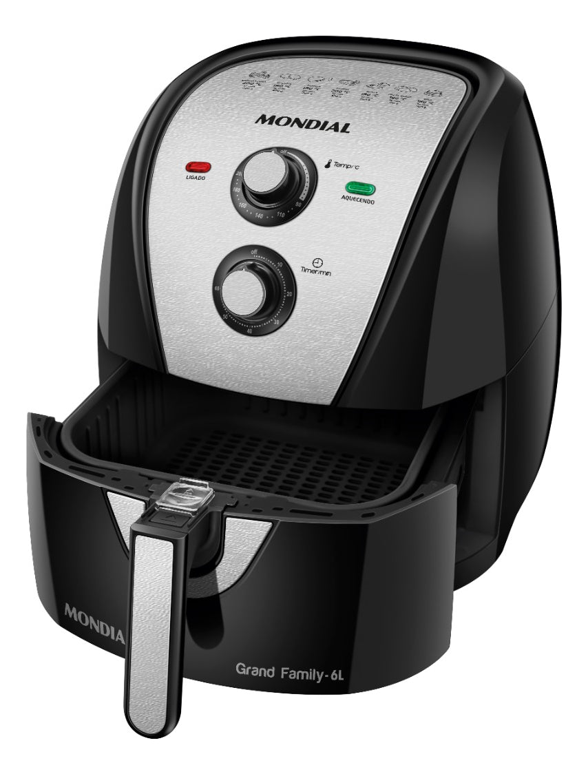 Fritadeira Sem Óleo Air Fryer 6l Afn-60-Bi 1900w Preto/inox