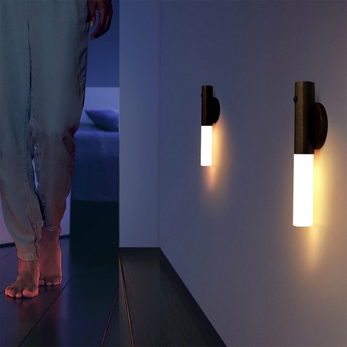 StickLamp™ Luminária Led com Sensor de Movimento Bastão de Madeira