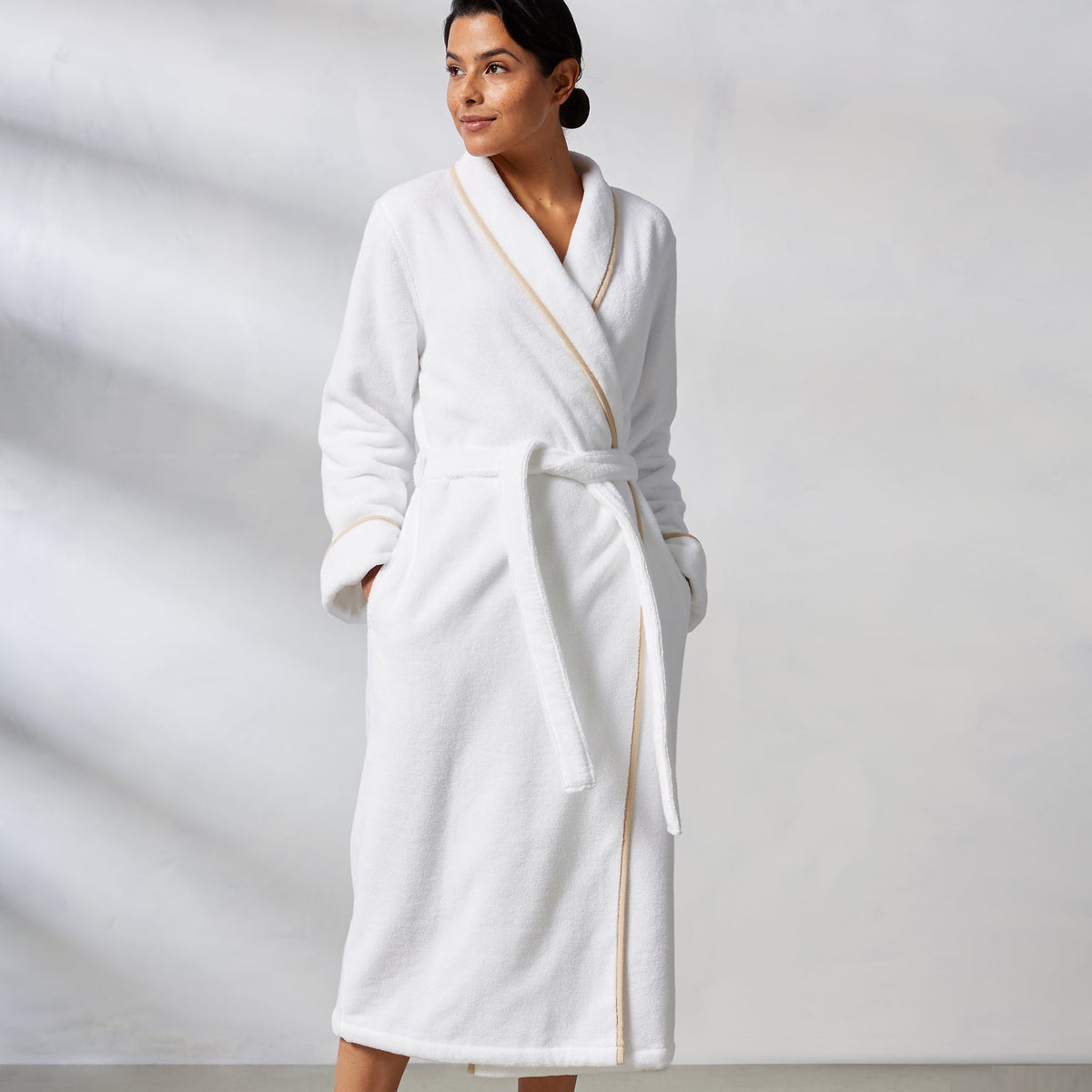 Turkish Cotton Piped Robe